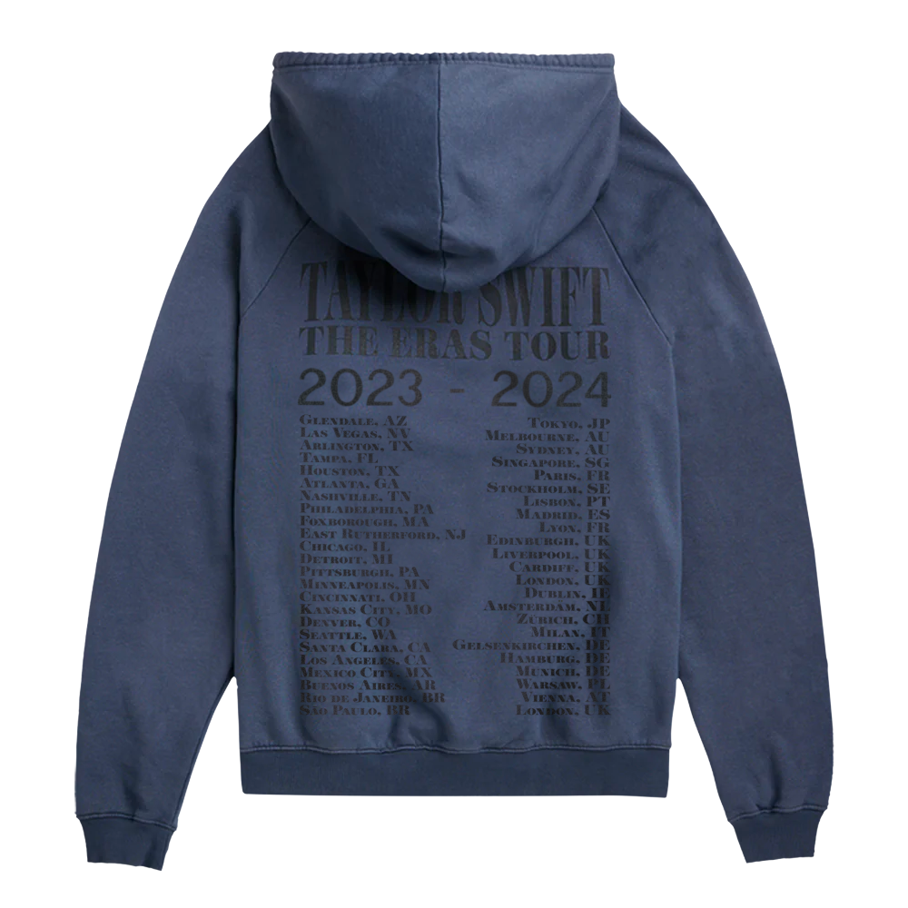 Taylor Swift | The Eras International Tour Washed Blue Hoodie - Taylor  Swift Official Store
