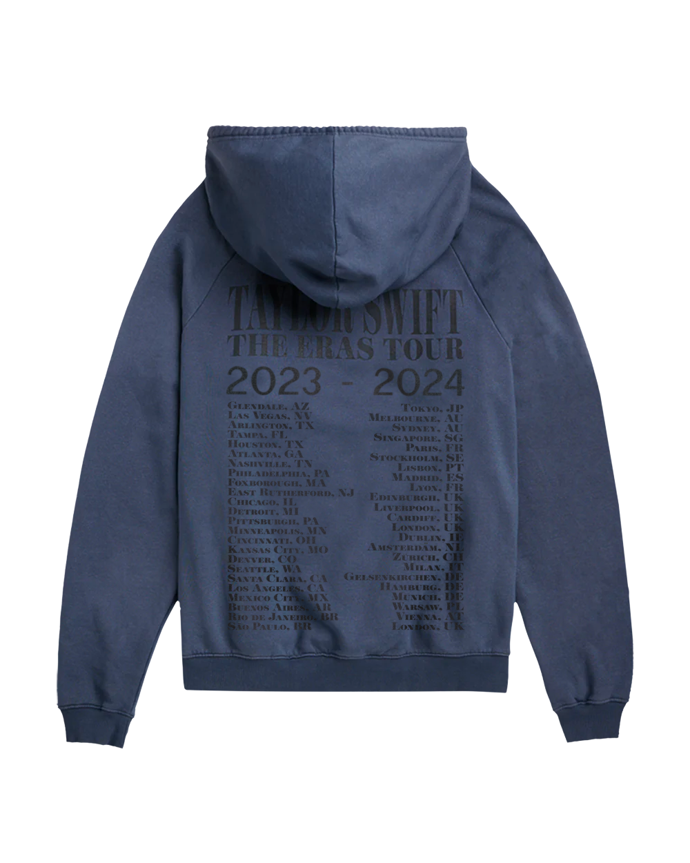 Taylor Swift | The Eras International Tour Washed Blue Hoodie back