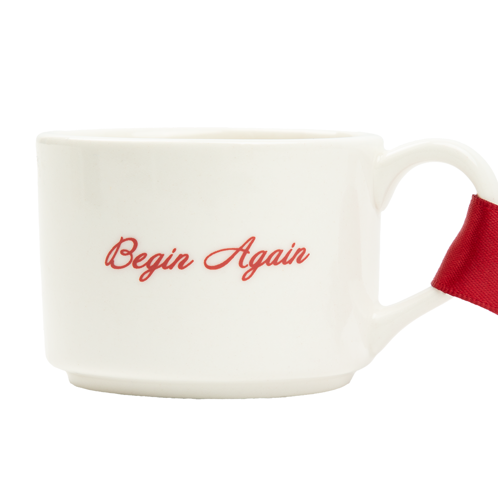 Red (Taylor's Version) Begin Again Teacup Ornament Detail