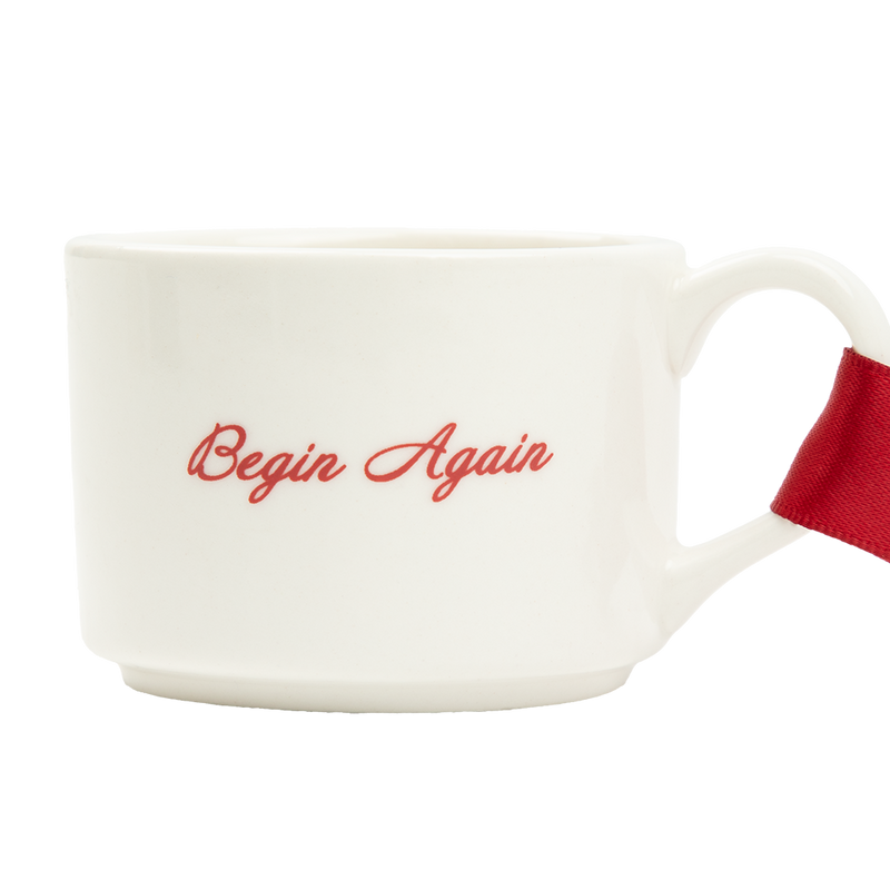 Red (Taylor's Version) Begin Again Teacup Ornament Detail