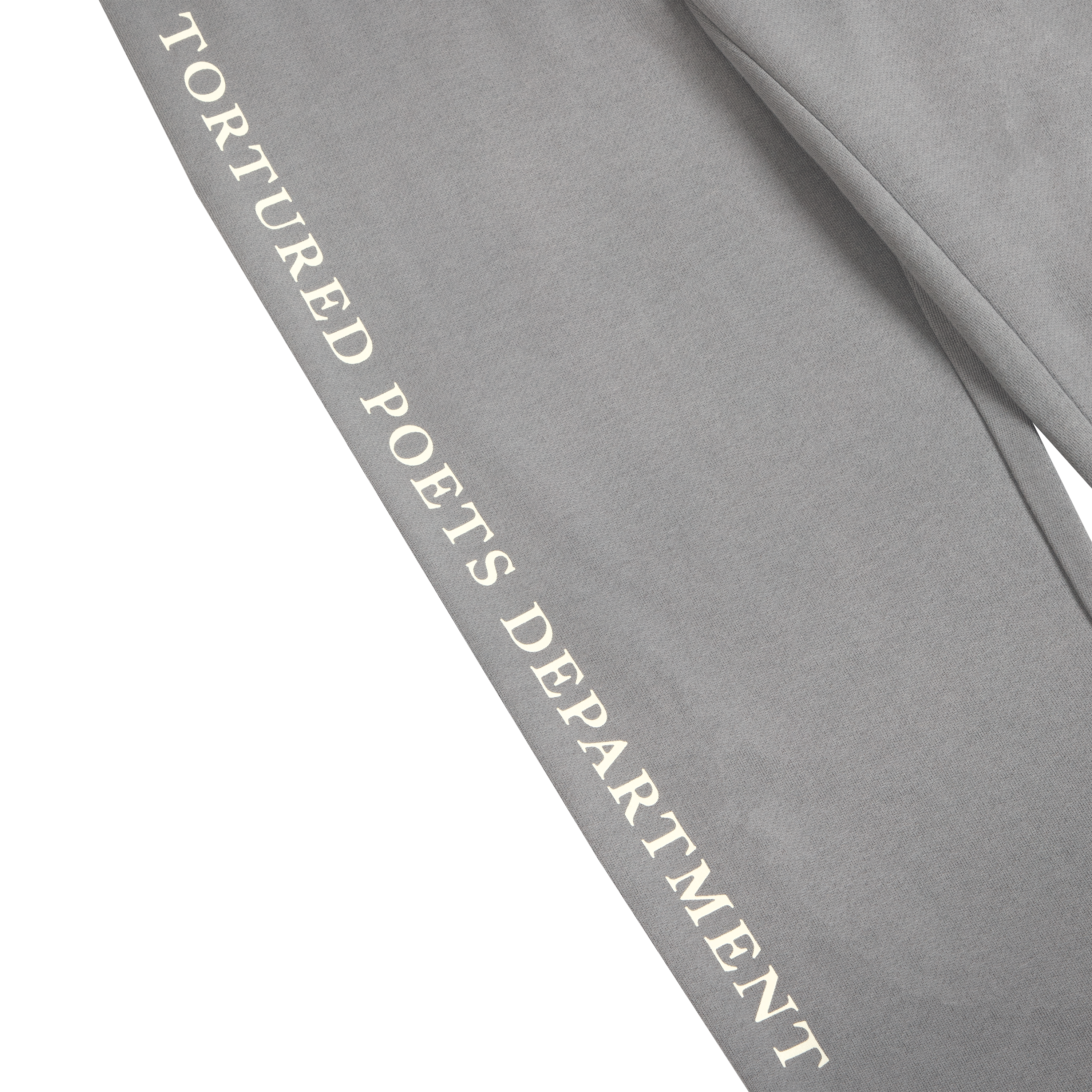 TTPD Gray Embossed Sweatpants Close Up