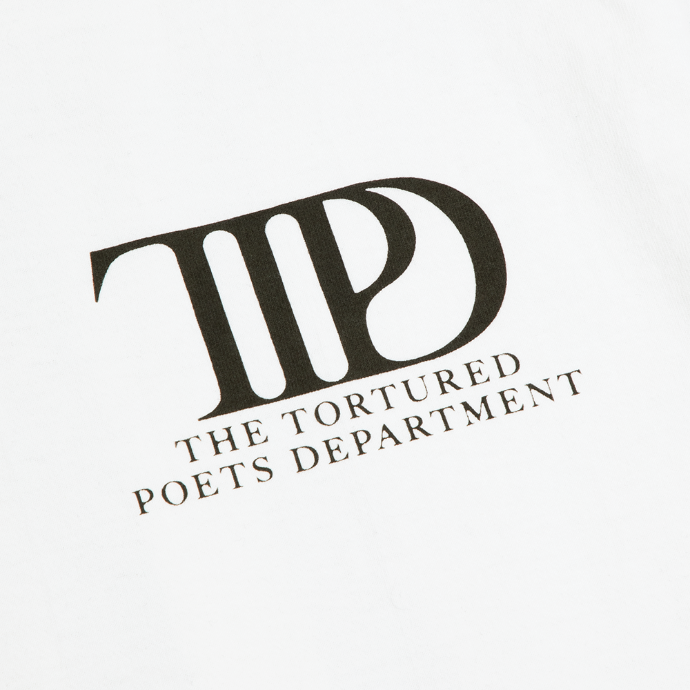 The Tortured Poets Department White T-Shirt TTPD Logo