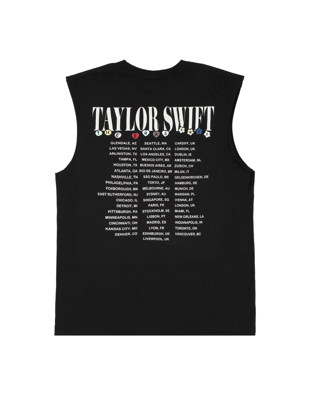 Taylor Swift | The Eras Tour Heart Hands Muscle Oversized Tank back