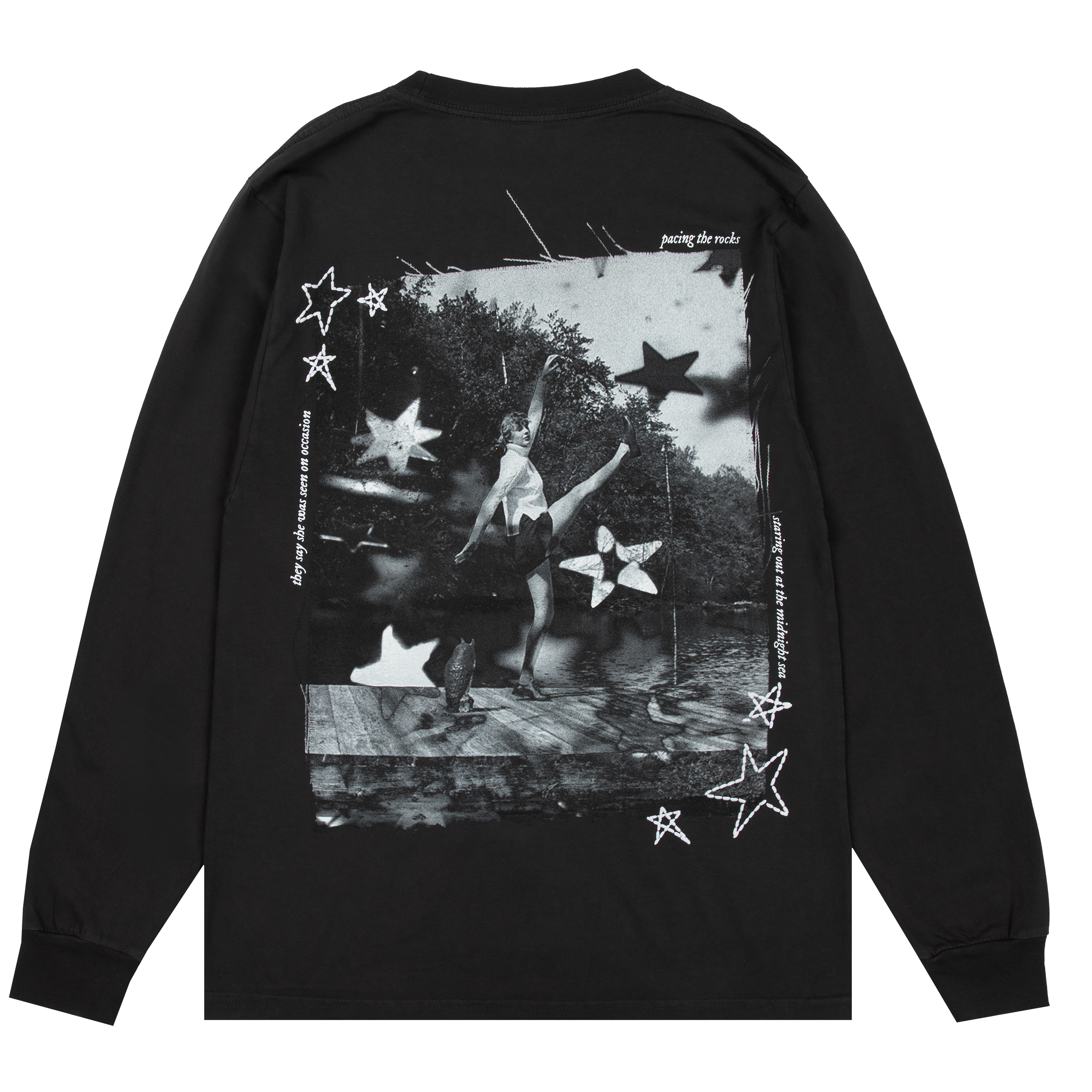 Folklore Album Pacing The Rocks Longsleeve T-Shirt Back