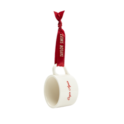 Red (Taylor's Version) Begin Again Teacup Ornament Angled