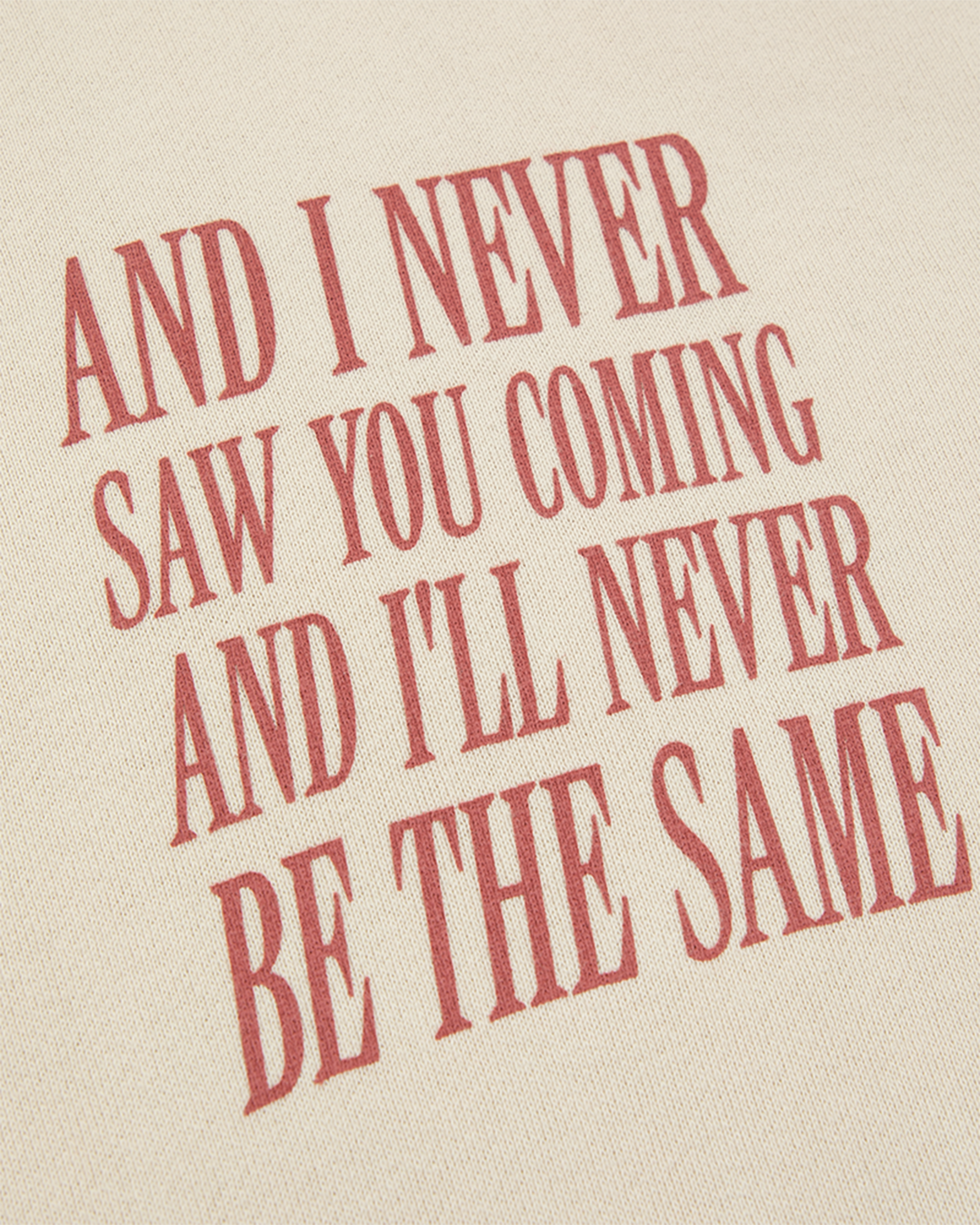 Red (Taylor's Version) State of Grace Hoodie lyric detail
