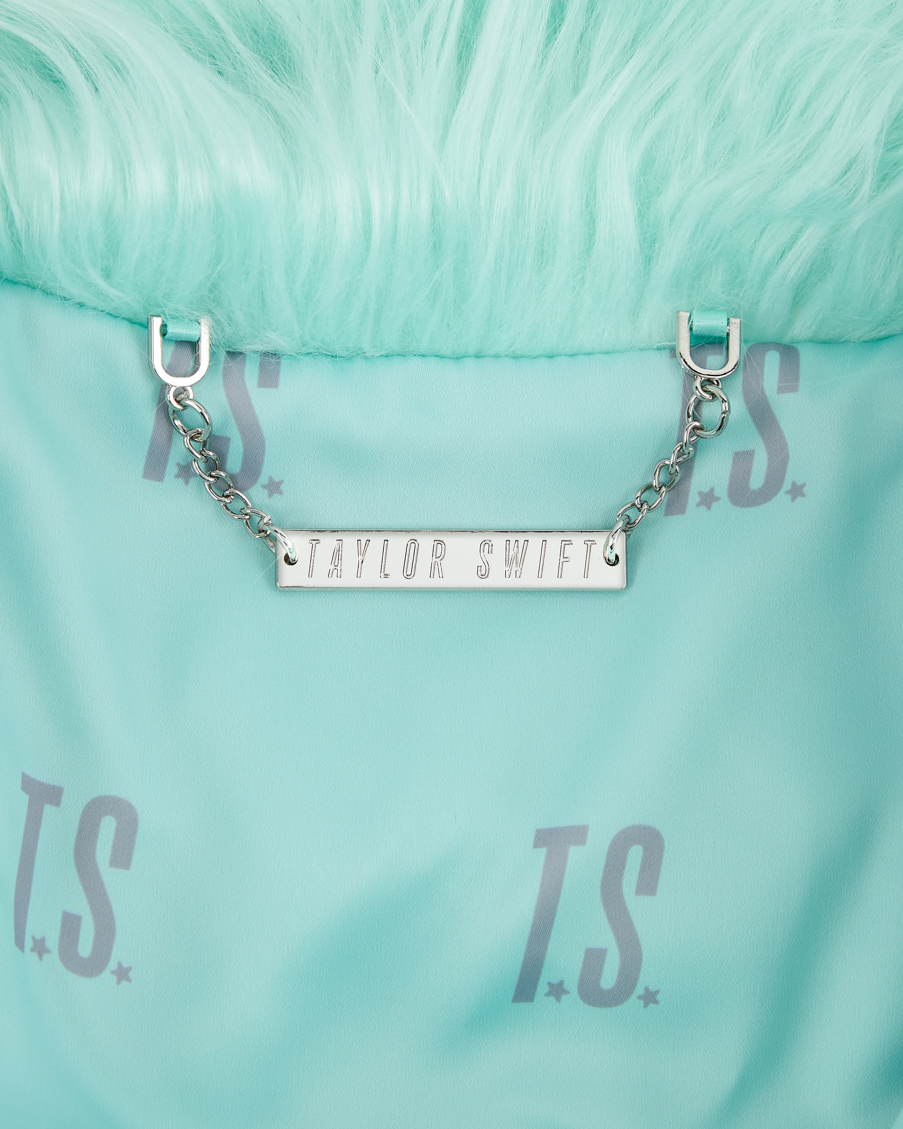 The Life of a Showgirl Mint Faux Fur Coat