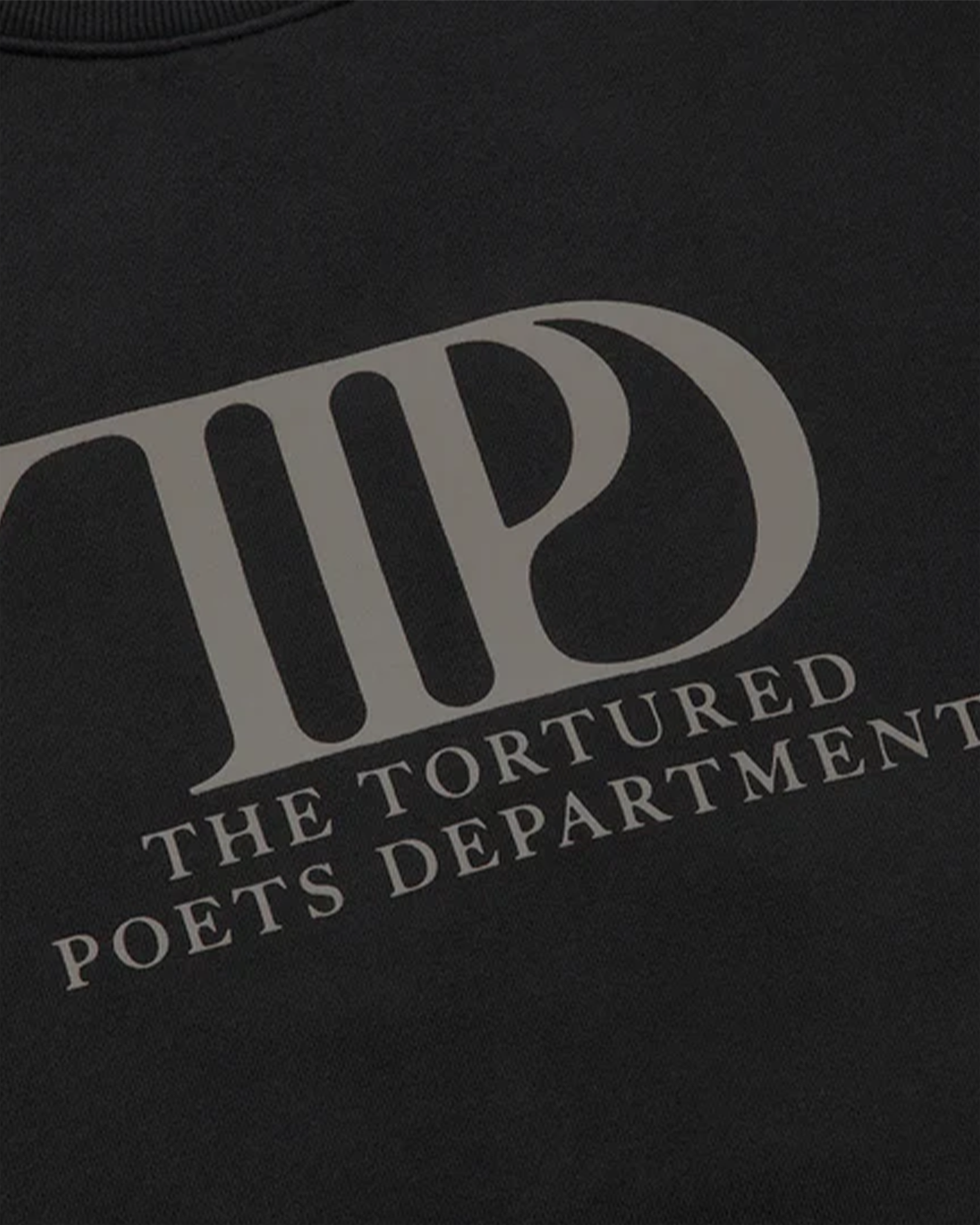 The Tortured Poets Department Black Crewneck TTPD