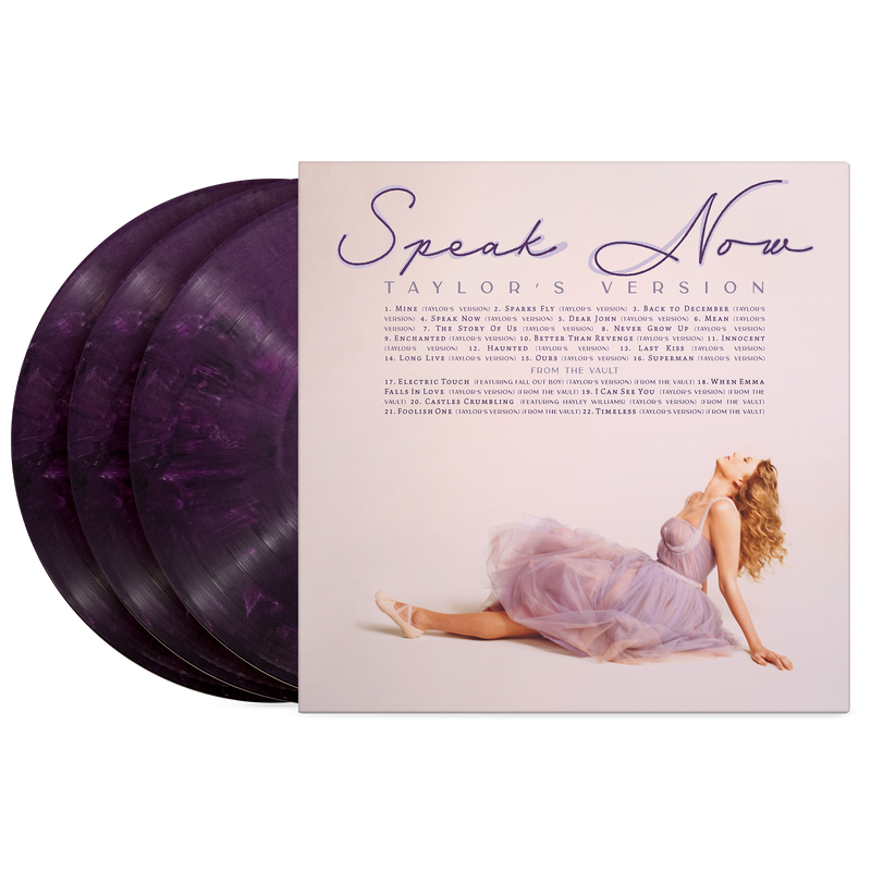 Speak Now (Taylor's Version) 3LP Violet Marbled Vinyl Back