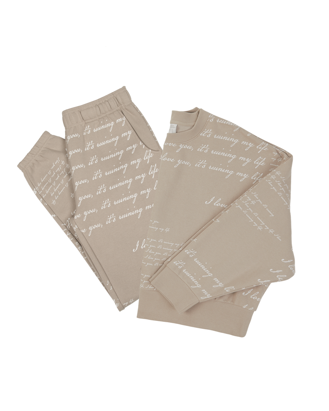 I Love You It's Ruining My Life Boxy Cropped Crewneck and Sweatpants