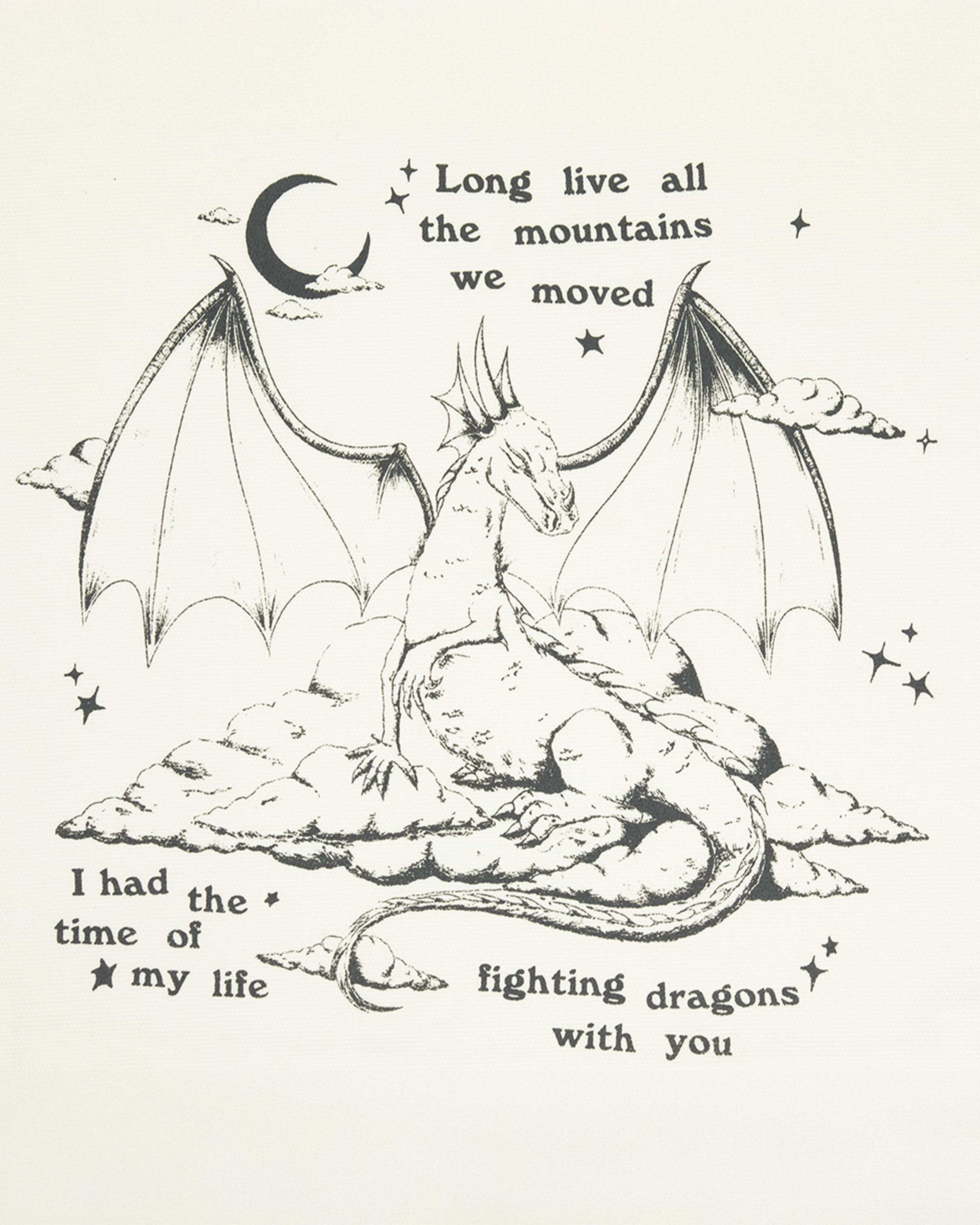 How The Kingdom Lights Shined Cream Tote Bag detail