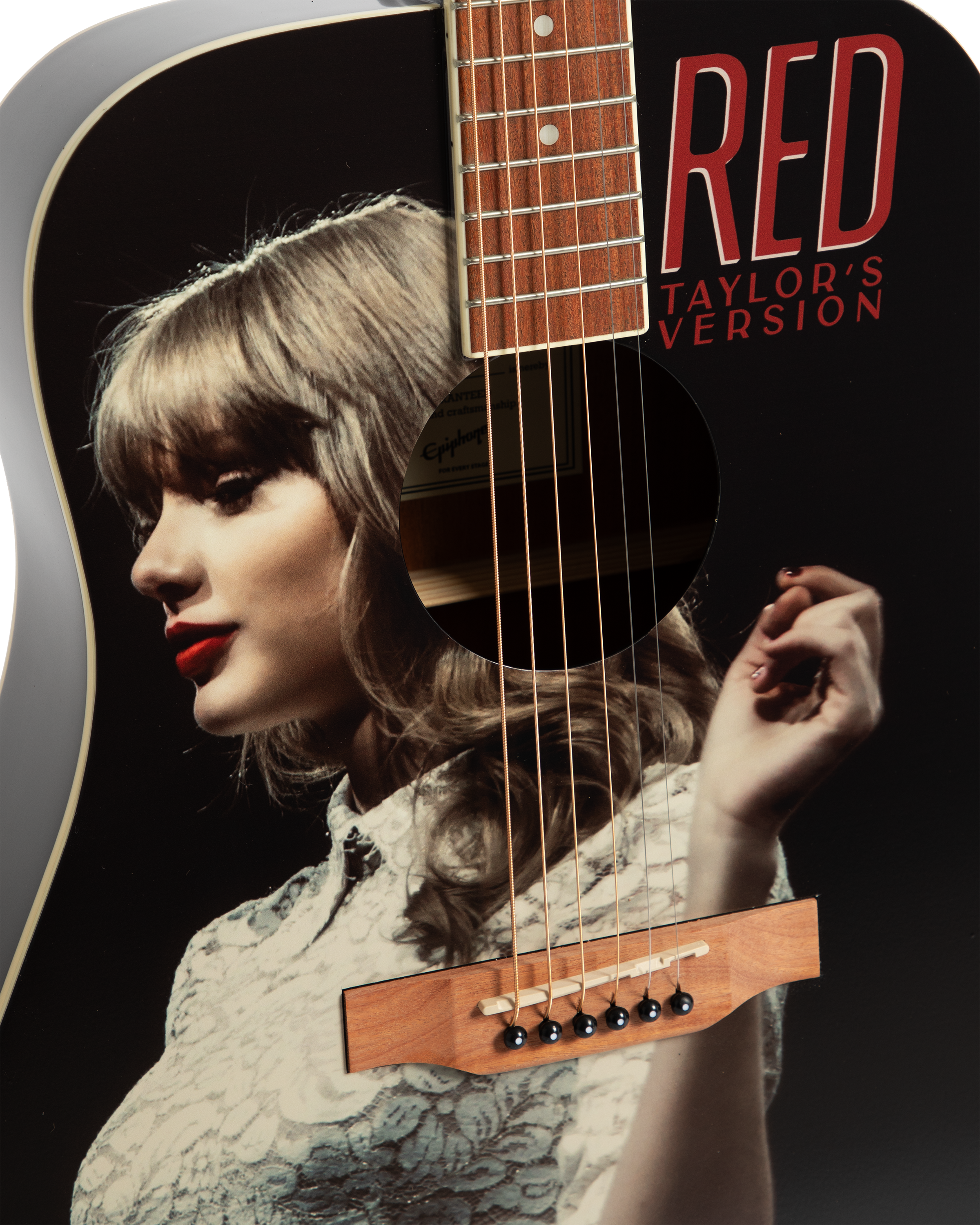 Red (Taylor's Version) Acoustic Guitar detail