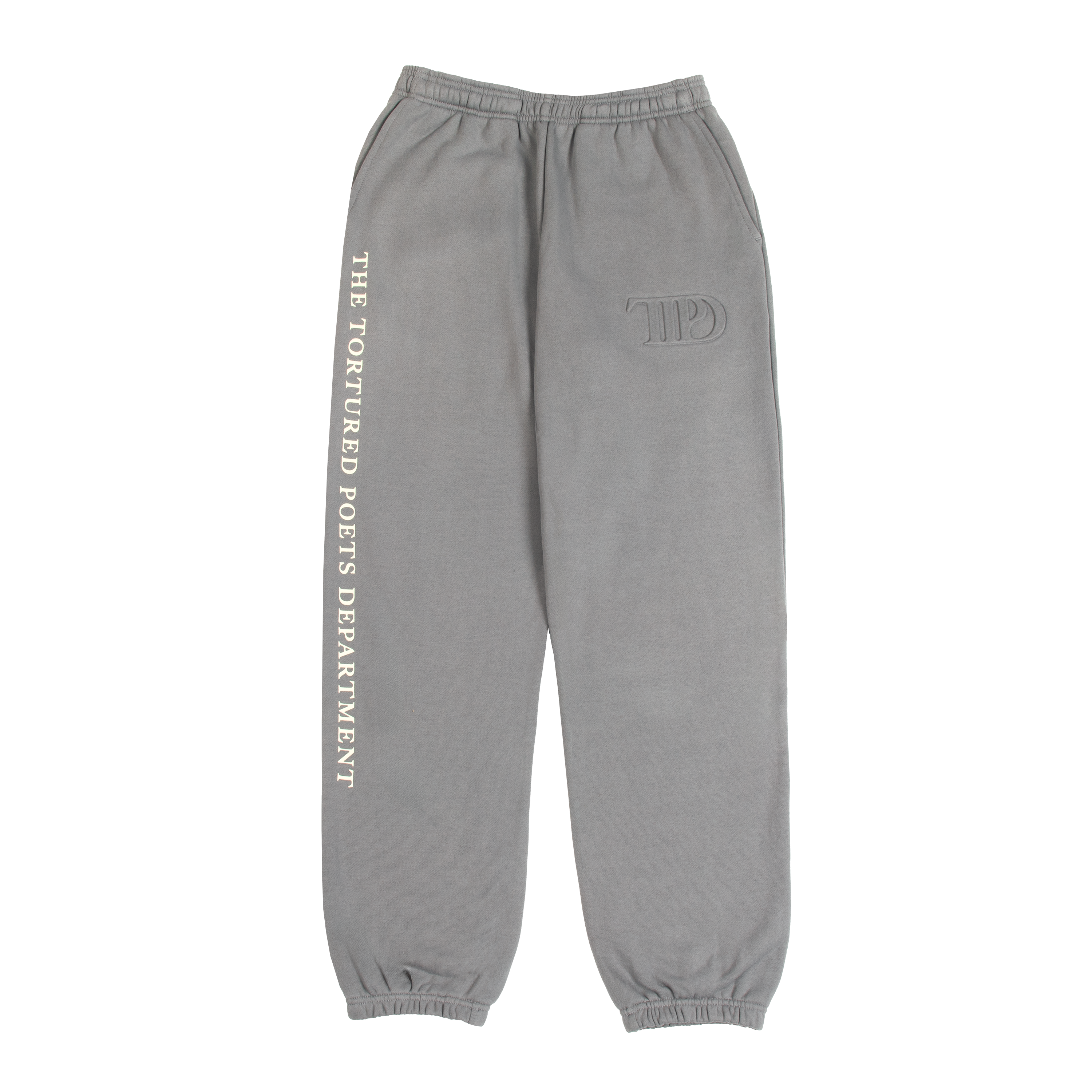 TTPD Gray Embossed Sweatpants Front