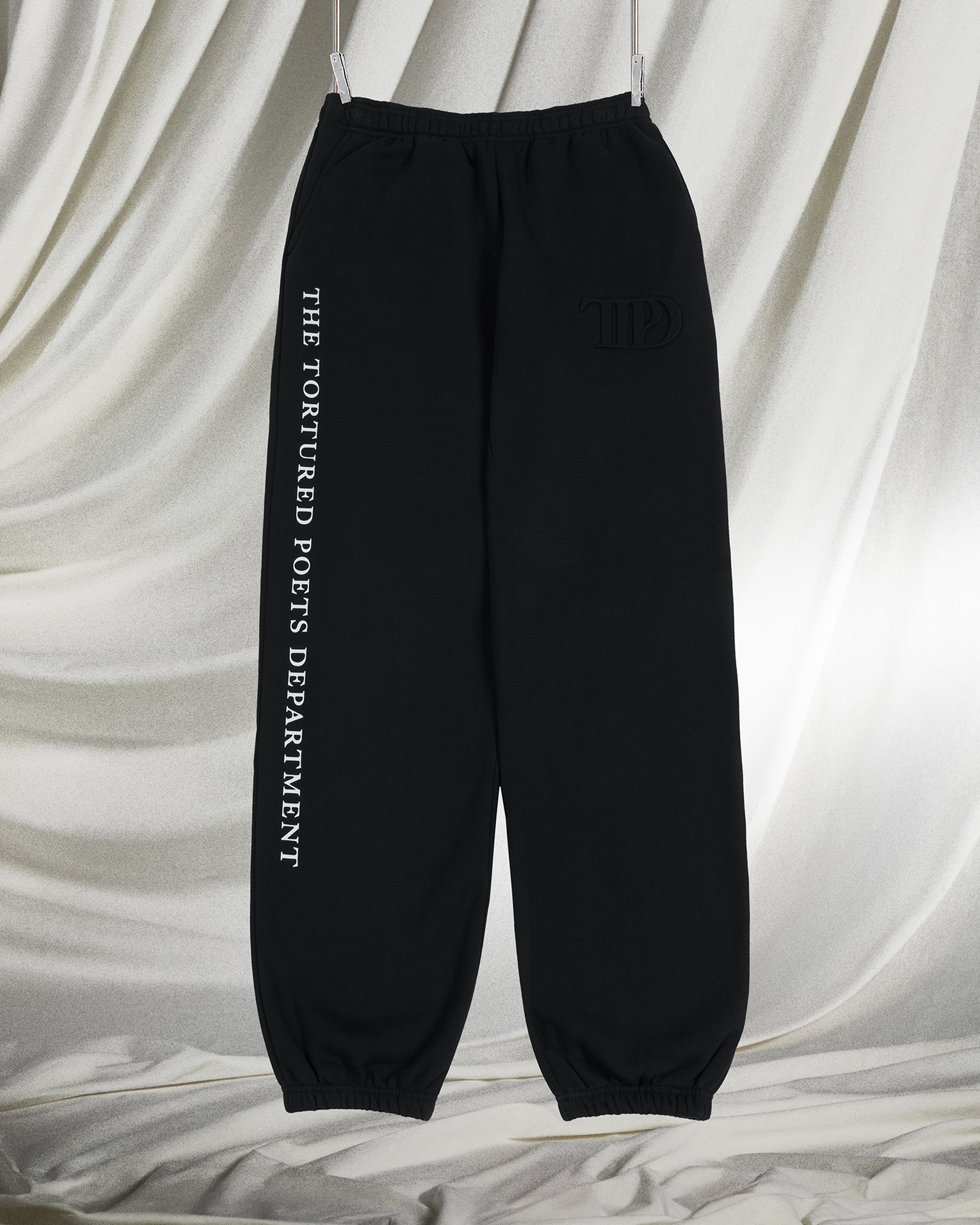 TTPD Black Embossed Sweatpants editorial