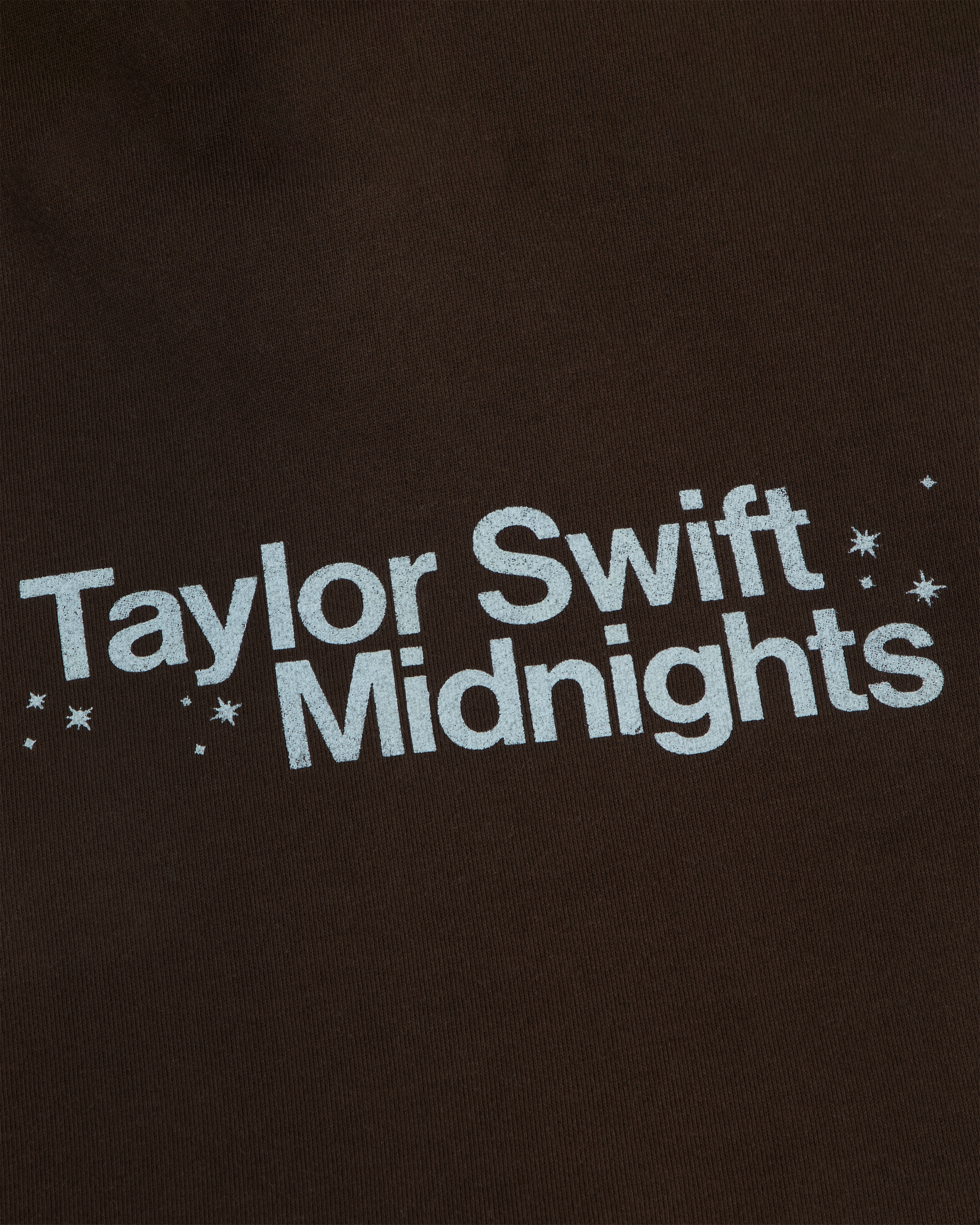Taylor Swift Midnights Living In A Dream Brown Hoodie close up