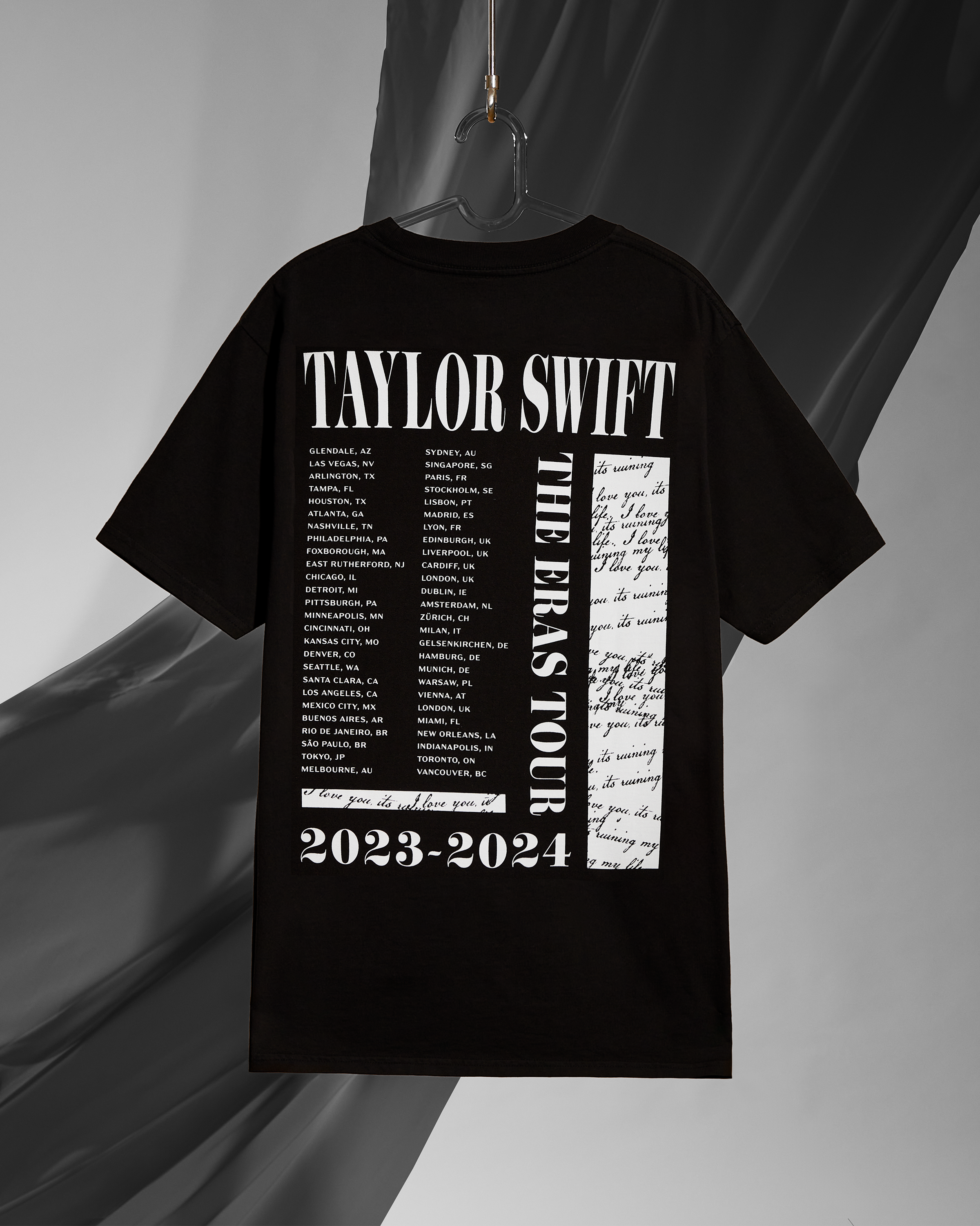 Taylor Swift | The Eras Tour TTPD Live Photo Oversized T-Shirt editorial back