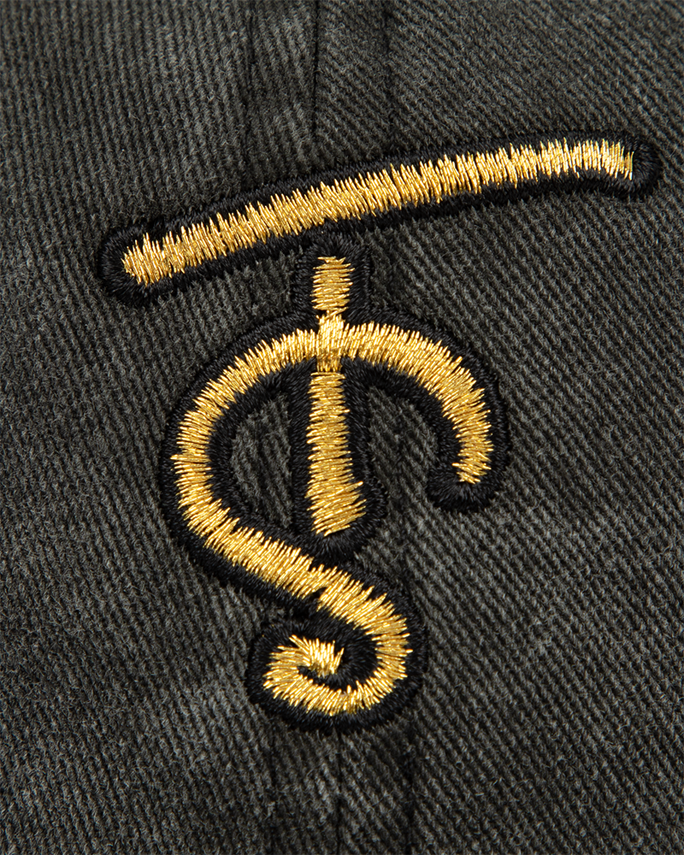 TS Washed Black Dad Hat detail