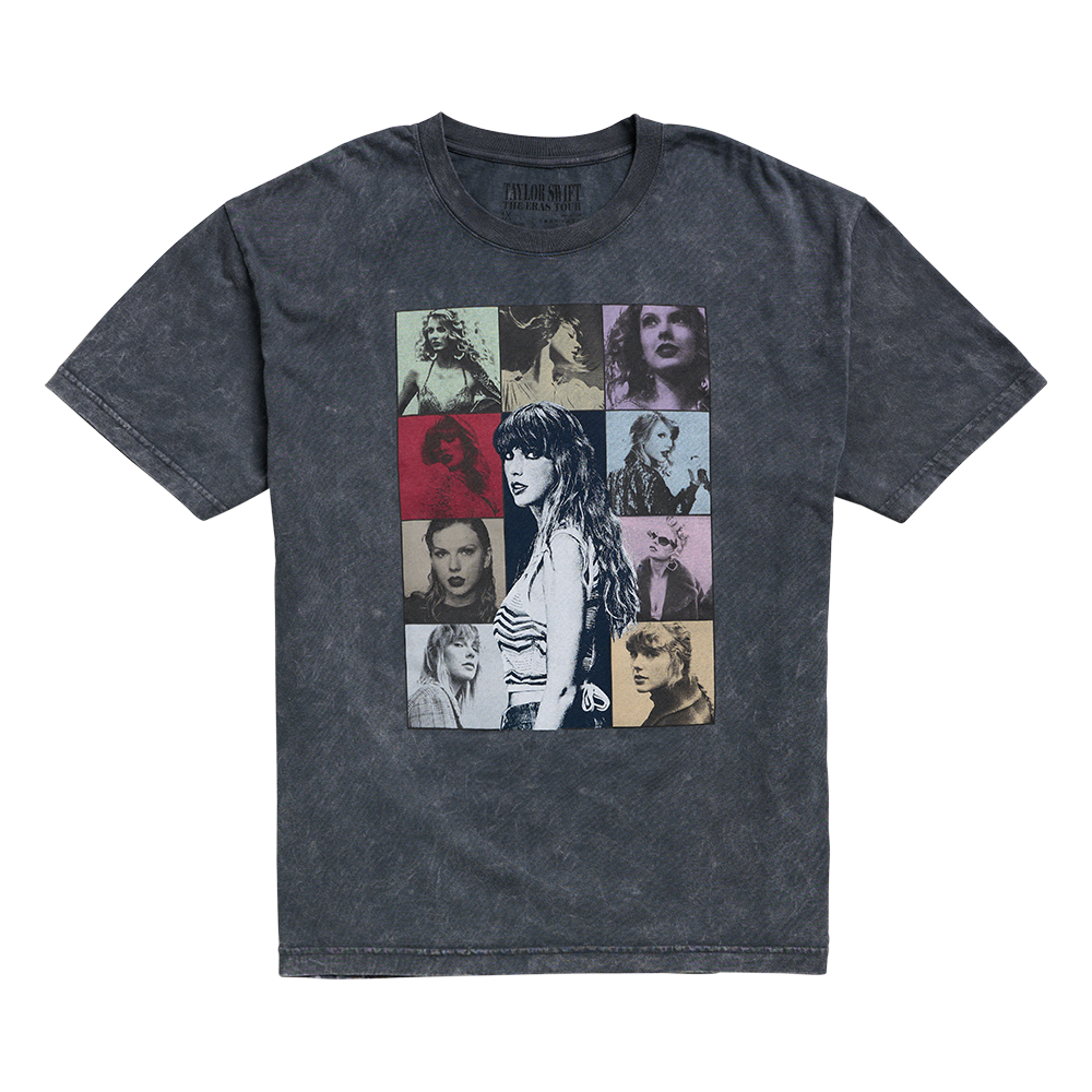Taylor Swift | The Eras International Tour Mineral Wash Gray T-Shirt Front