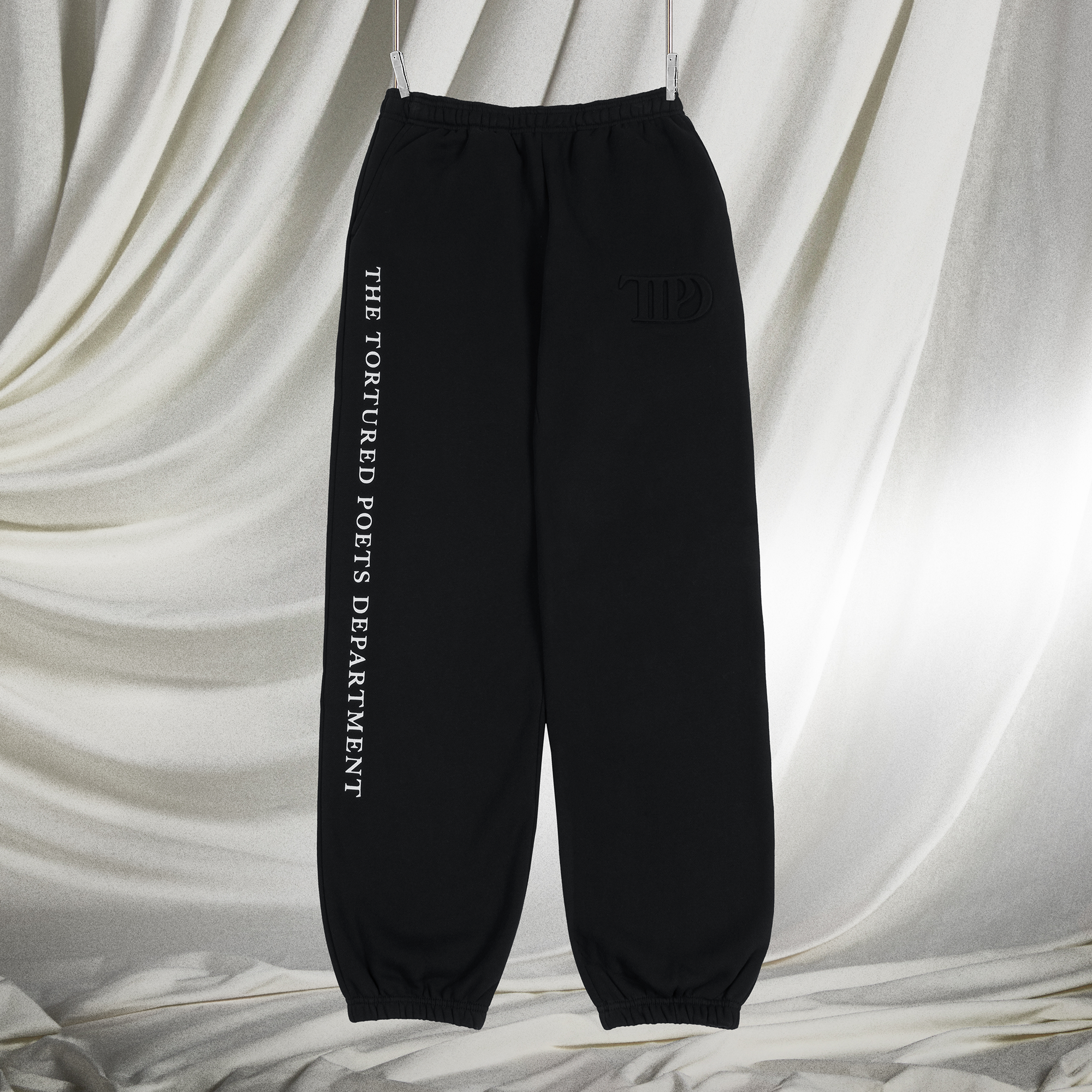 TTPD Spotify Fans First Black Embossed Sweatpants Lifestyle