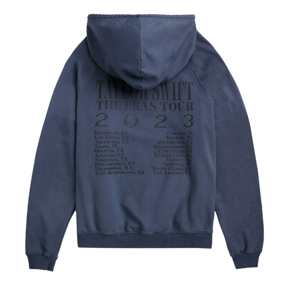 Taylor Swift | The Eras Tour Washed Blue Hoodie Back