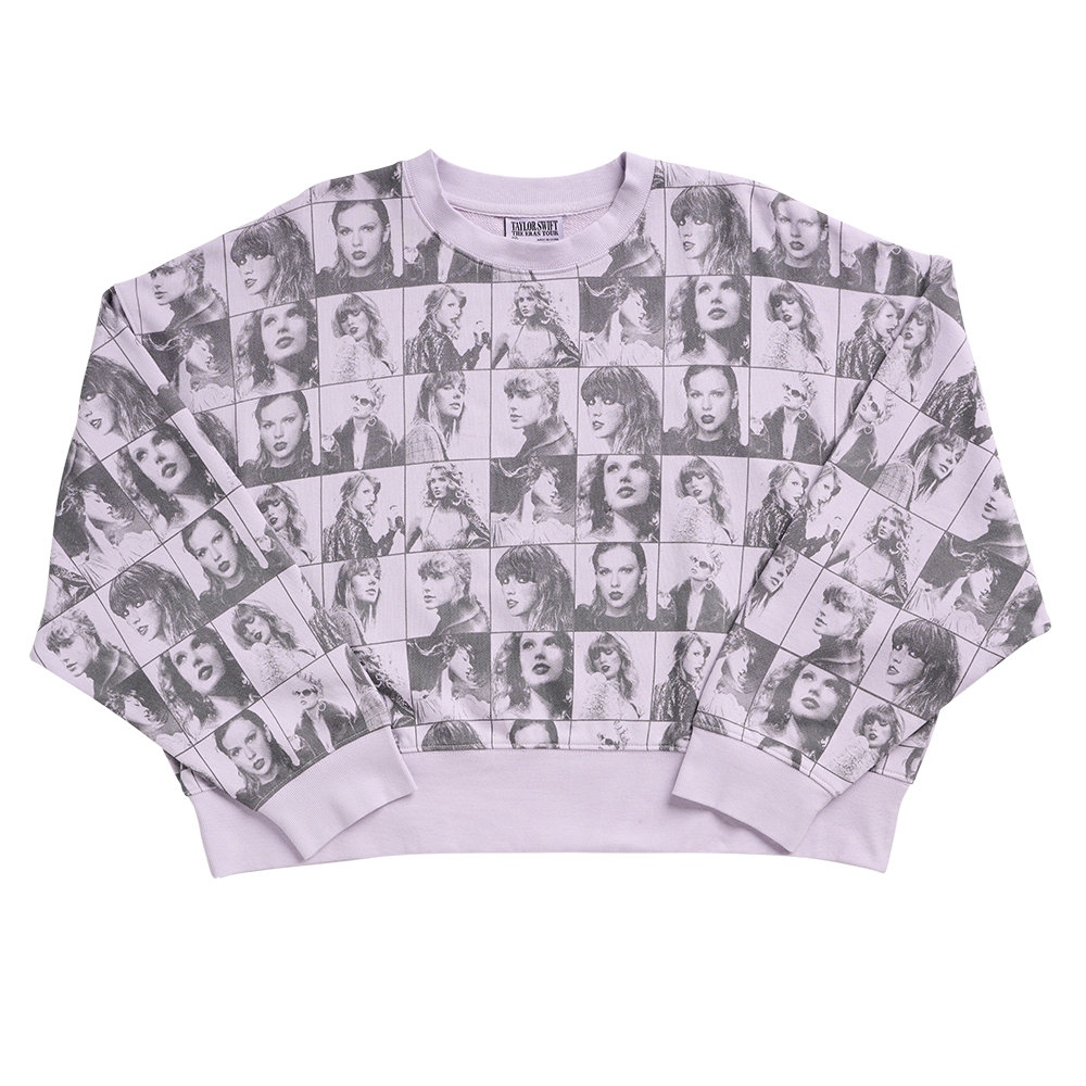 Taylor Swift | The Eras Tour Cropped Lavender Pullover Front
