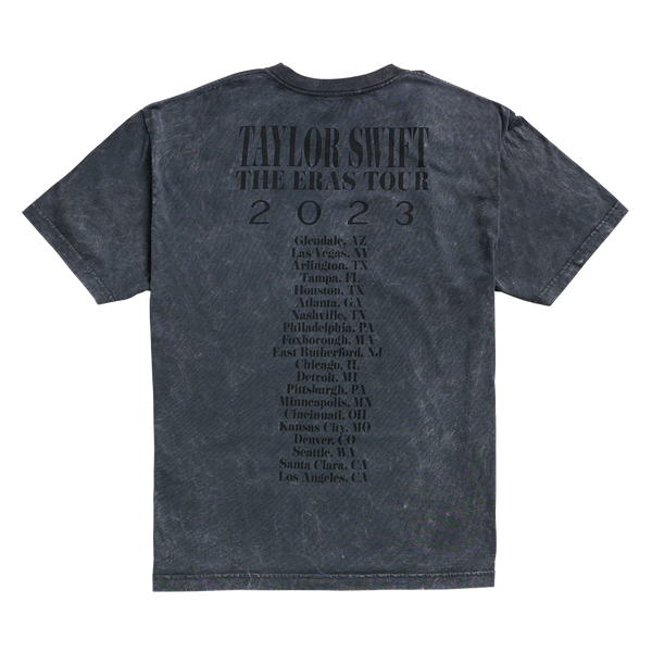Taylor Swift The Eras Tour Mineral Wash Gray T-Shirt Back