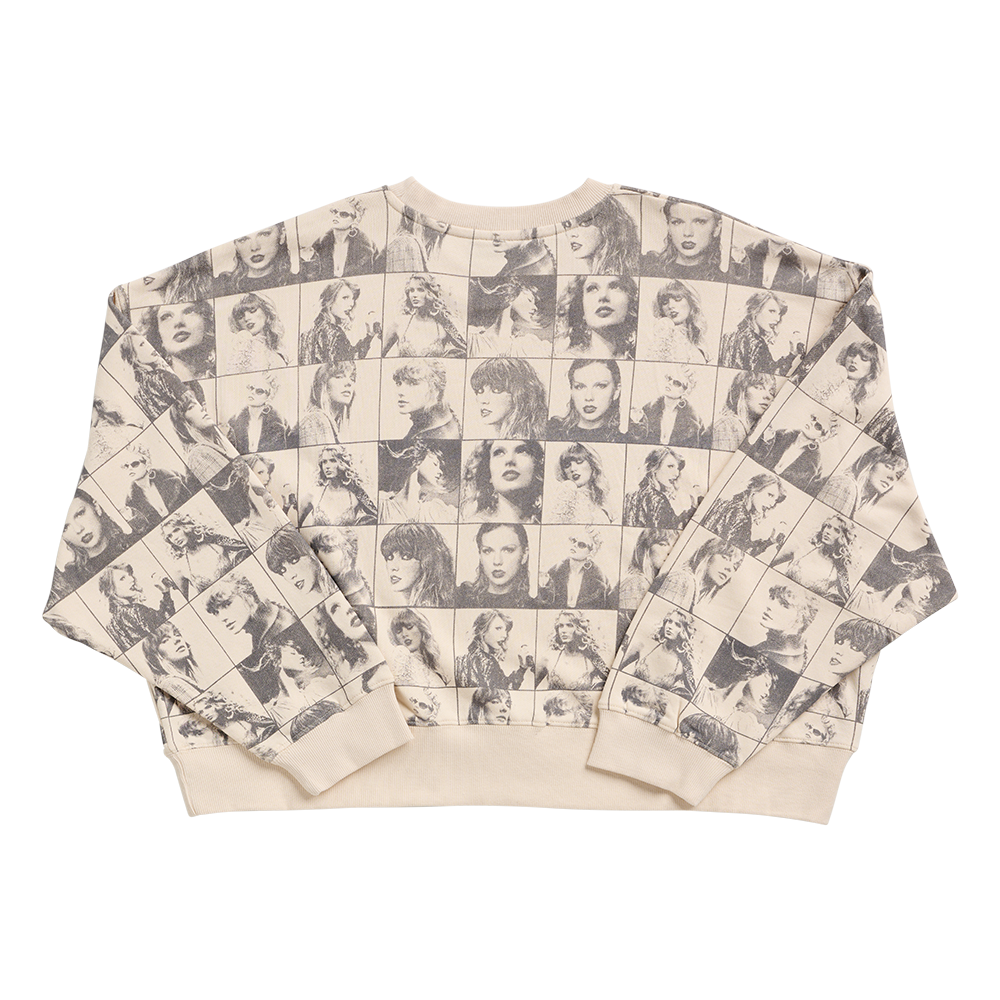 Taylor Swift | The Eras Tour Cropped Beige Pullover Back
