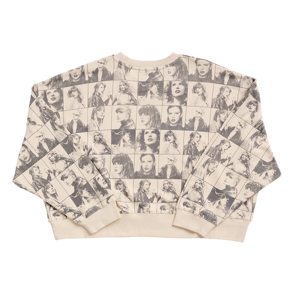 Taylor Swift The Eras Tour Cropped Beige Pullover Back