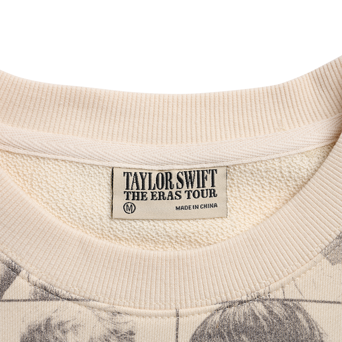 Taylor Swift | The Eras Tour Cropped Beige Pullover Neck Detail