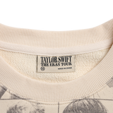 Taylor Swift The Eras Tour Cropped Beige Pullover Neck Detail