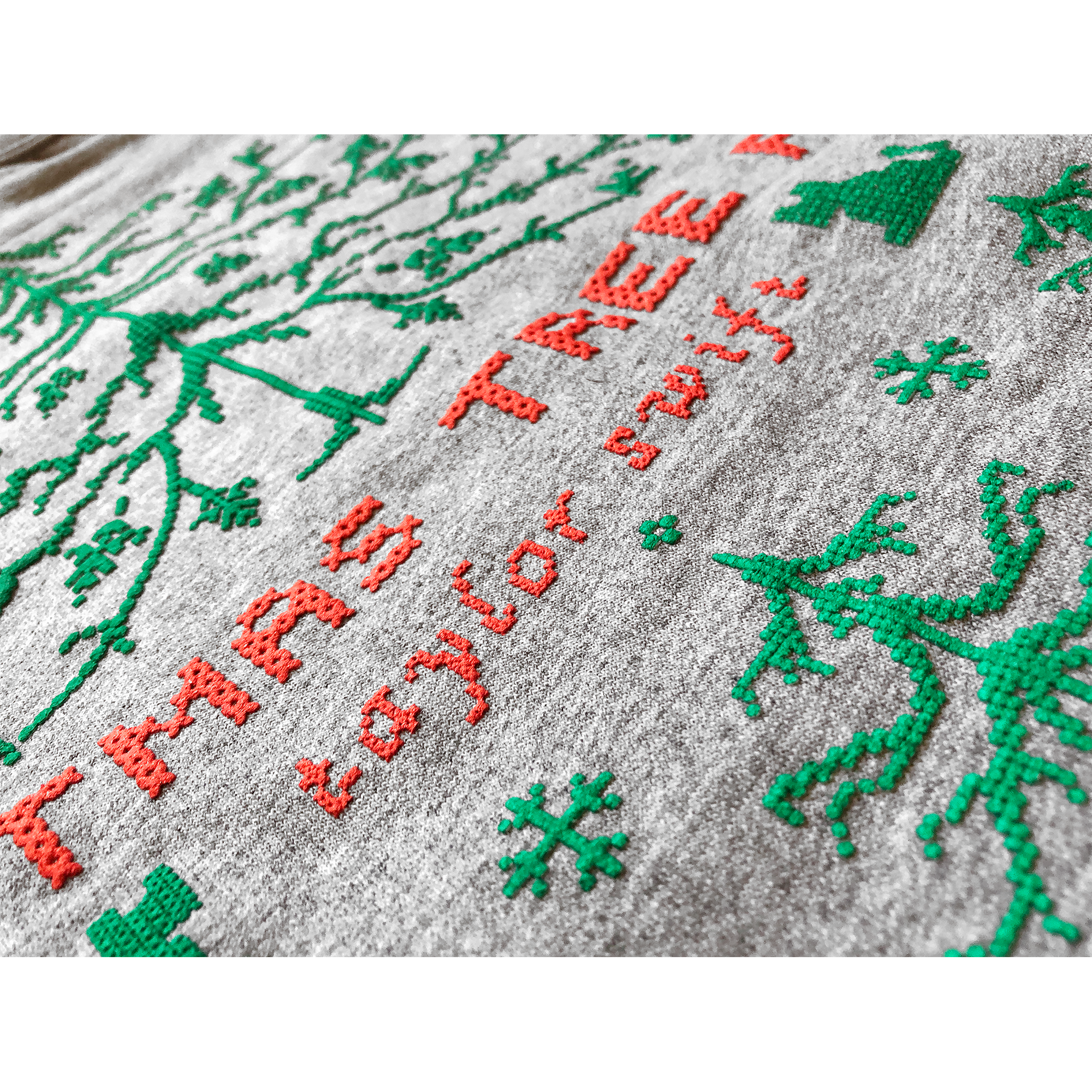 Christmas Tree Farm Hoodie Detail