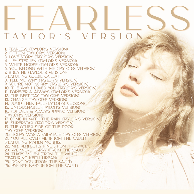 Fearless (Taylor's Version) Digital Standard Edition Back