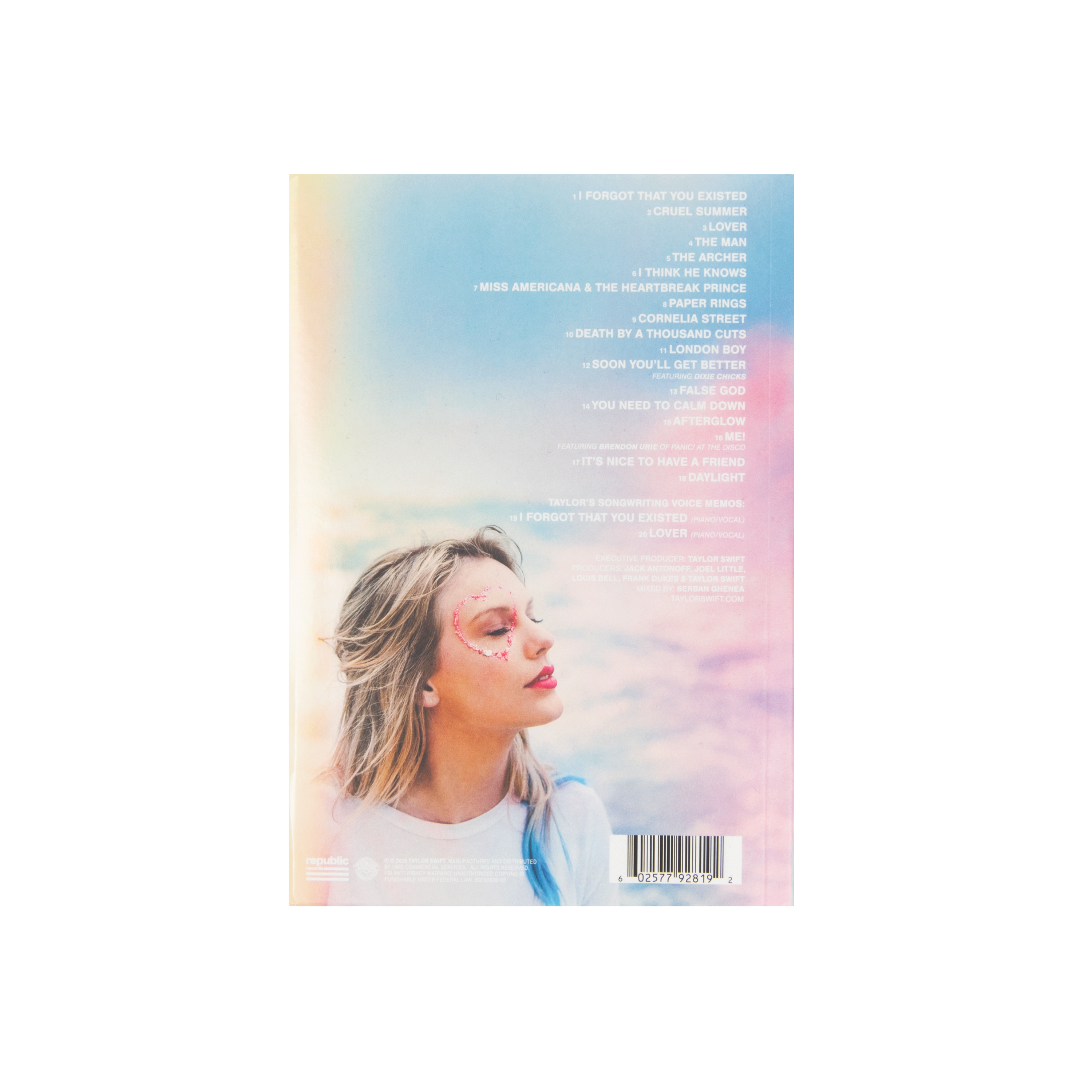 Lover CD Deluxe Version 1 Back Cover