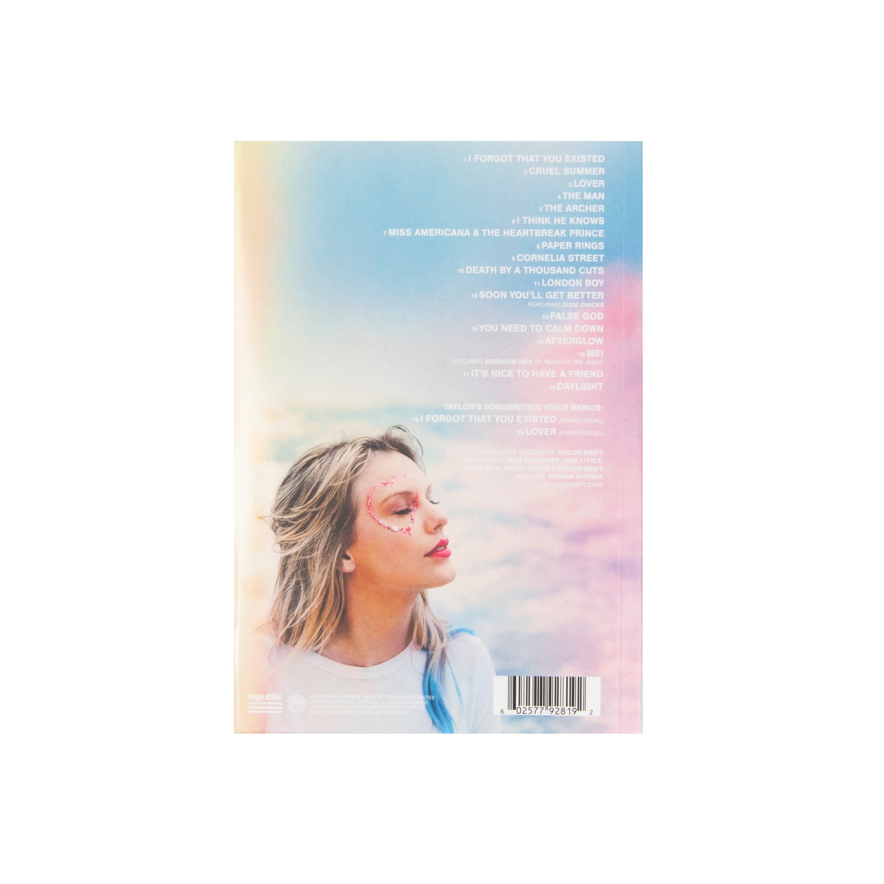 Lover CD Deluxe Version 3 Back Cover