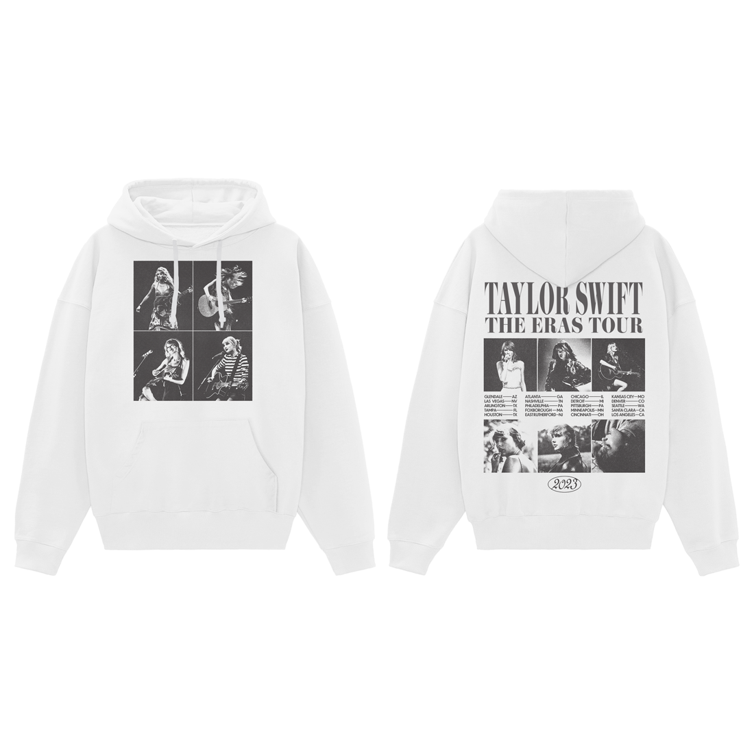 Taylor Swift | The Eras Tour Collage White Hoodie – Taylor Swift