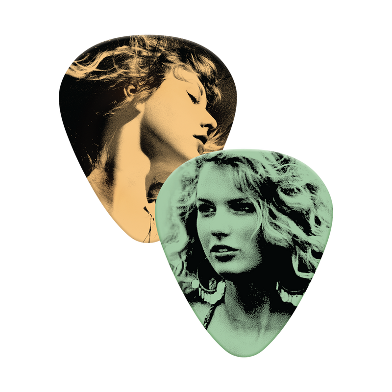 Taylor Swift The Eras Tour Guitar Pick-Shaped Fearless (Taylor's Version) and Self Titled Album Coasters