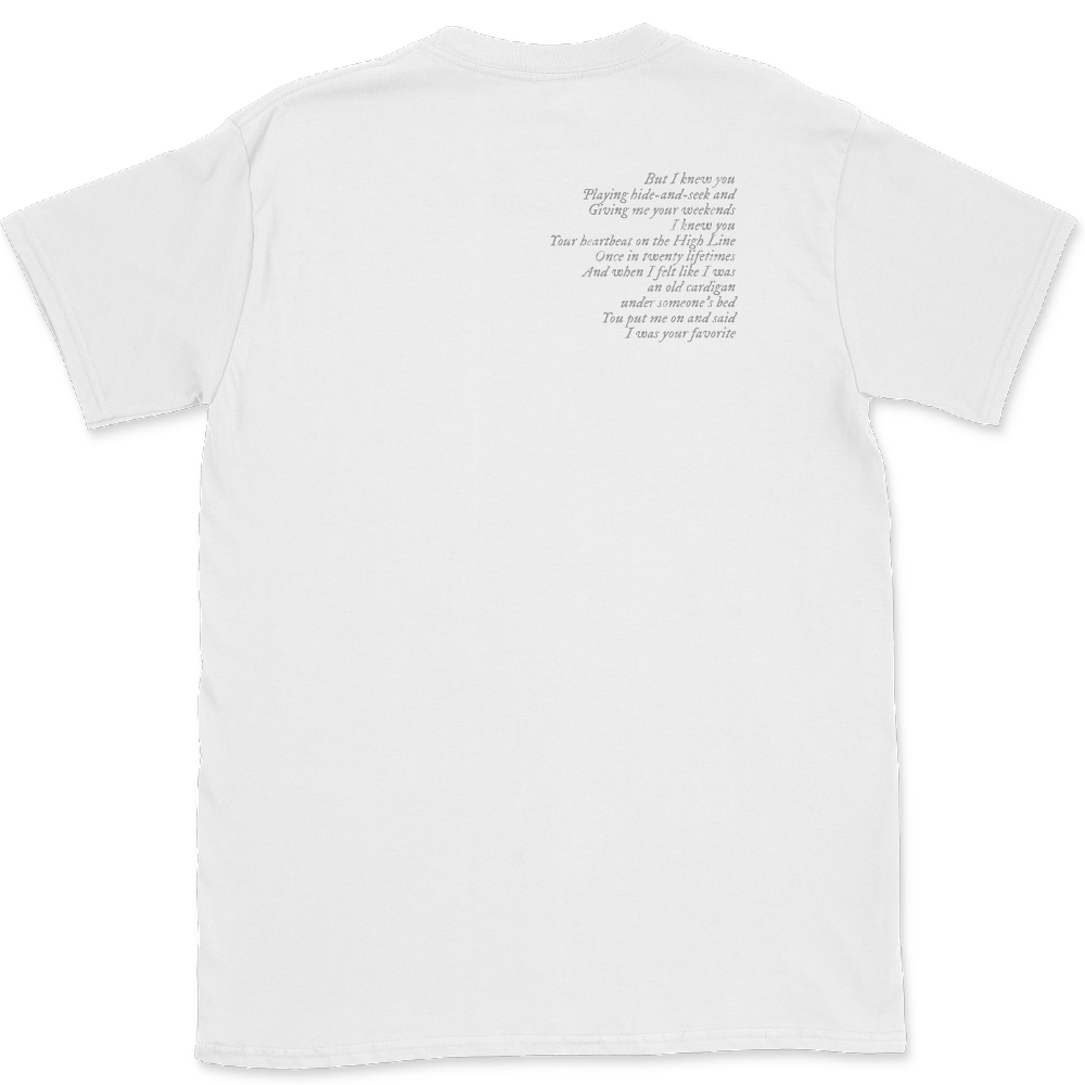 the "I knew you" T-Shirt Back