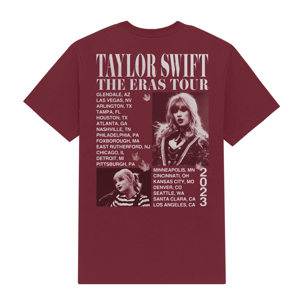 Taylor Swift | The Eras Tour RED (Taylor's Version) Album T-Shirt Back